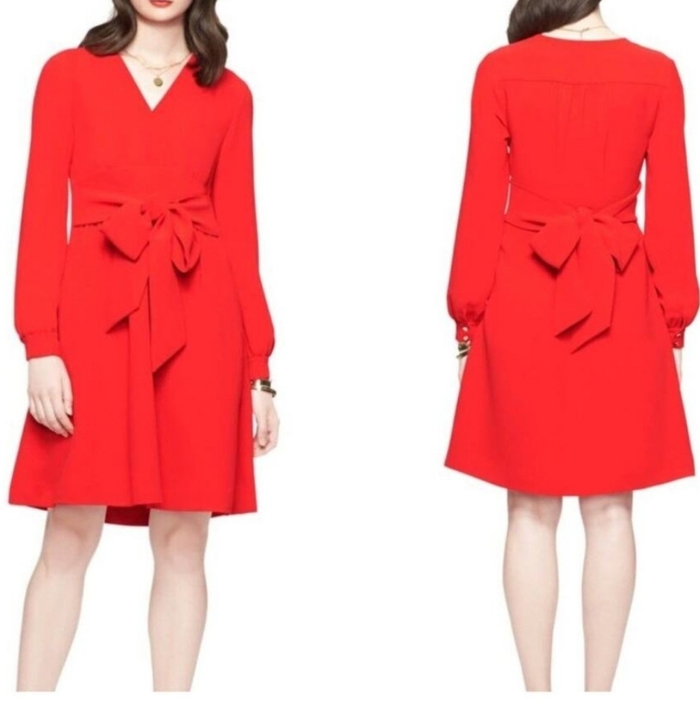 kate spade Red Long Sleeve Dress